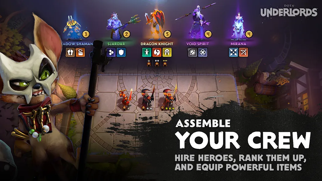 Взломанная Dota Underlords (Дота Андерлордс)  [МОД Все открыто] — последняя версия apk на Андроид screen 2