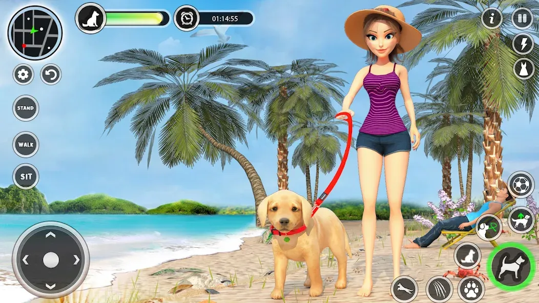 Скачать взломанную Dog Simulator Pet Dog Games 3D  [МОД Много монет] — последняя версия apk на Андроид screen 1