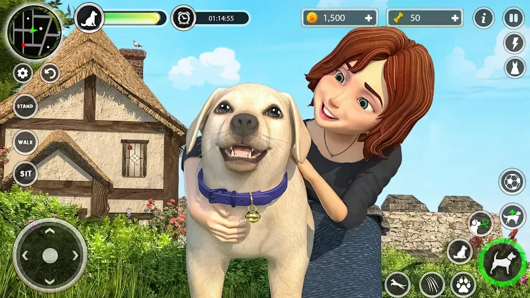 Скачать взломанную Dog Simulator Pet Dog Games 3D  [МОД Много монет] — последняя версия apk на Андроид screen 3