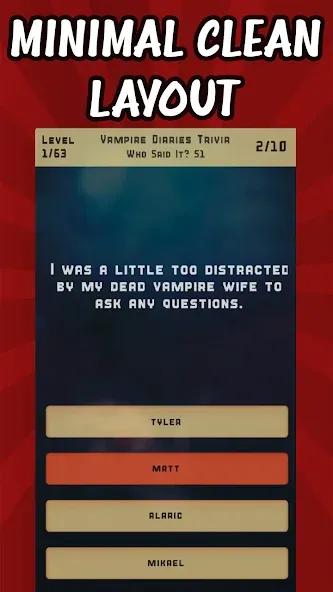 Скачать взломанную Vampire Diaries Quiz Trivia (Вампирские дневники викторина виктрия)  [МОД Много монет] — полная версия apk на Андроид screen 2