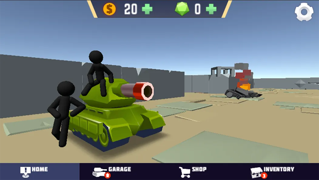 Взлом Stickman Tank Battle (Стикмен Танк Баттл)  [МОД Unlocked] — последняя версия apk на Андроид screen 1