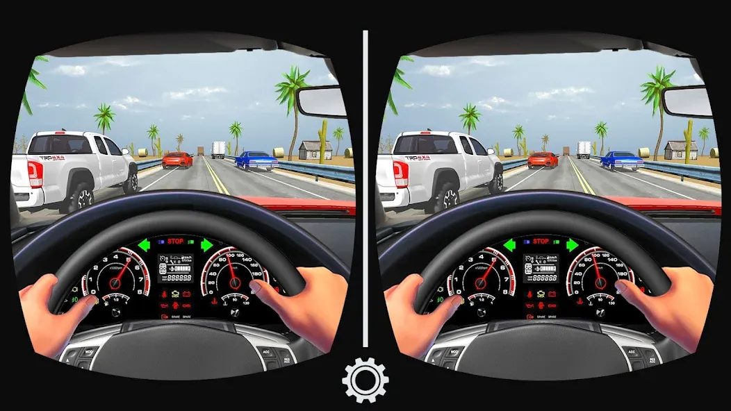 Скачать взломанную VR Traffic Racing In Car Drive (ВР Трафик Гонки на Автомобиле Вождения)  [МОД Много монет] — последняя версия apk на Андроид screen 1