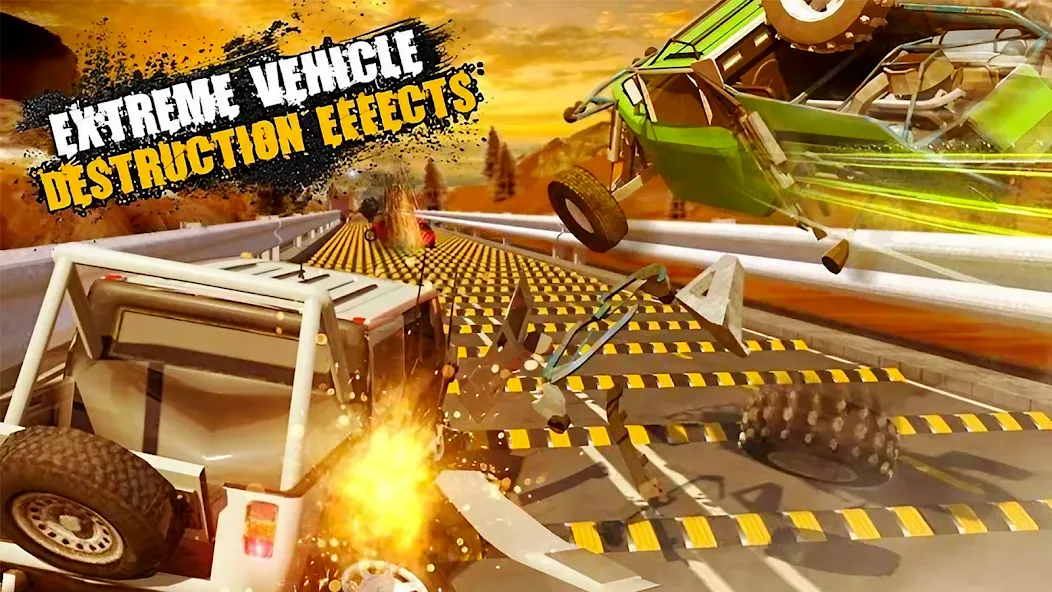 Скачать взлом Car Crash Speed Bump Car Games  [МОД Mega Pack] — полная версия apk на Андроид screen 2