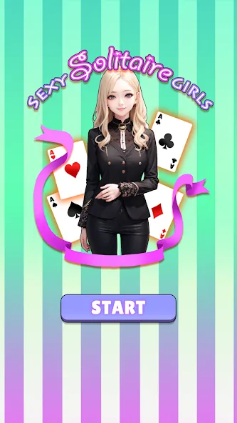 Скачать взломанную Sexy solitaire girls: ani card (Сэкси солитер девушки)  [МОД Много монет] — последняя версия apk на Андроид screen 1