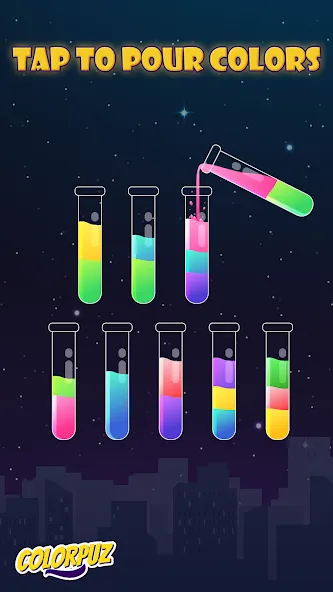 Взлом Colorpuz — Water Sort Puzzle (Колорпаз)  [МОД Много монет] — последняя версия apk на Андроид screen 1