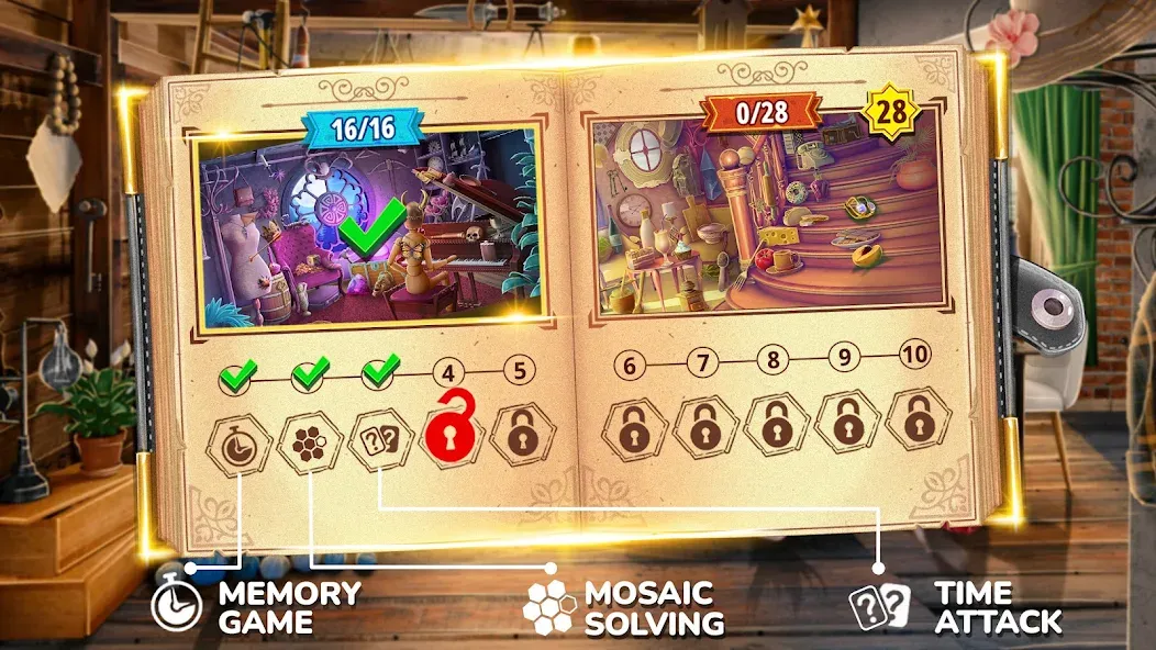 Скачать взломанную Books of Wonder Hidden Objects  [МОД Unlimited Money] — последняя версия apk на Андроид screen 2