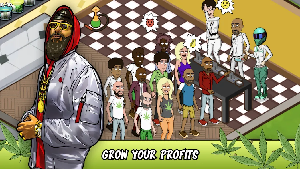 Скачать взломанную Weed City — Hemp Farm Tycoon (Уид Сити)  [МОД Много денег] — полная версия apk на Андроид screen 2