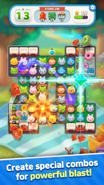 Скачать взлом Anipang Match (Анипанг Матч)  [МОД Меню] — последняя версия apk на Андроид screen 2