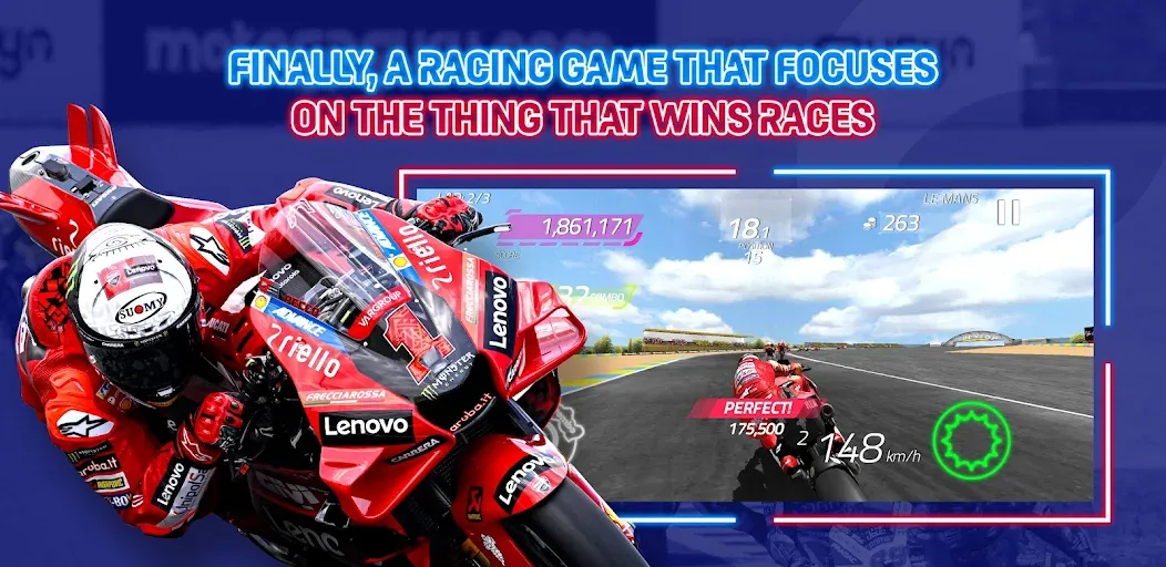 Взлом MotoGP Racing '23  [МОД Бесконечные монеты] — стабильная версия apk на Андроид screen 1