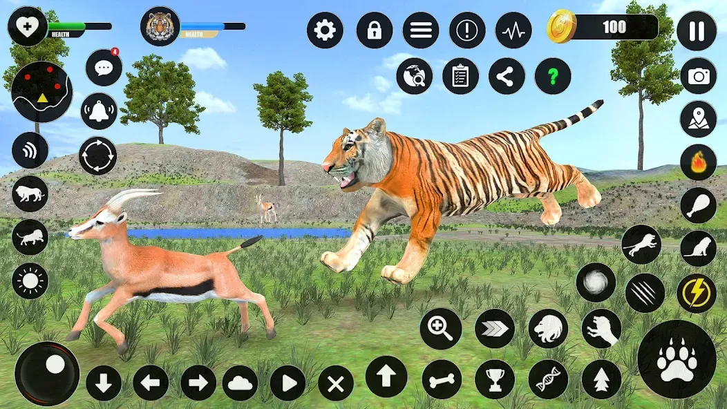 Скачать взлом Tiger Simulator Animal Games (Тигровый симулятор  игры с животными)  [МОД Много монет] — последняя версия apk на Андроид screen 3