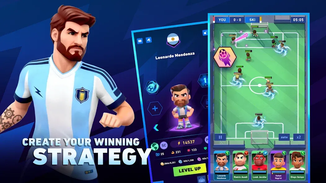 Скачать взломанную AFK Football: RPG Soccer Games  [МОД Unlimited Money] — стабильная версия apk на Андроид screen 5