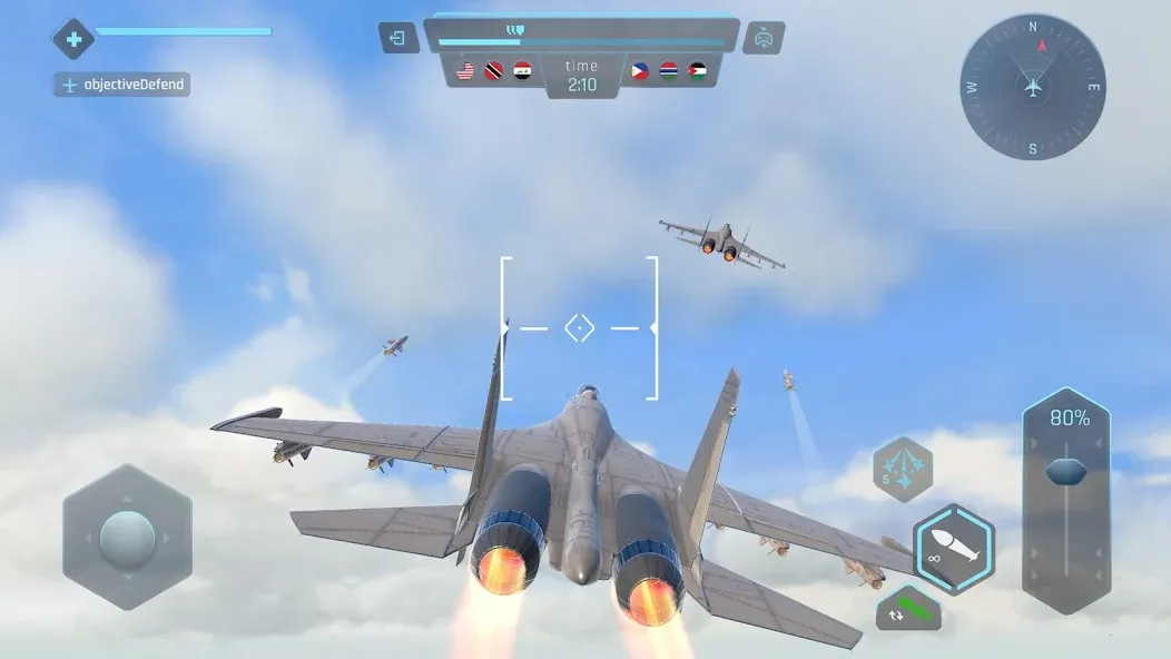 Взлом Sky Warriors: Airplane Games (Скай Ворриорс)  [МОД Все открыто] — последняя версия apk на Андроид screen 3