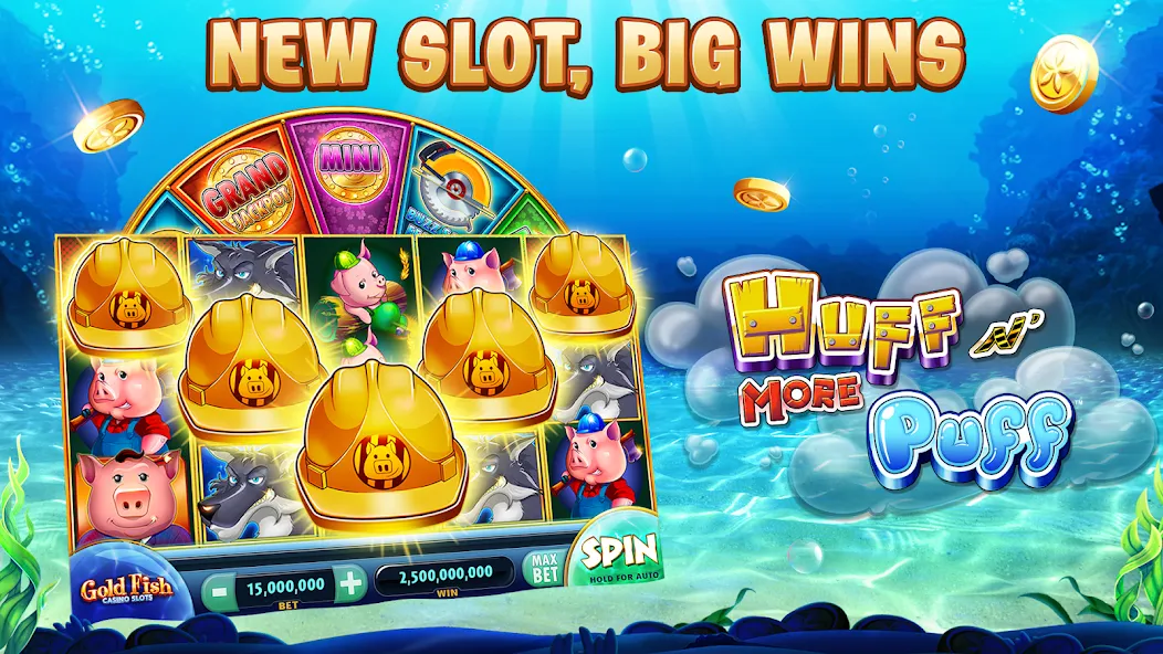 Скачать взлом Gold Fish Casino Slot Games (Голдфиш)  [МОД Много денег] — стабильная версия apk на Андроид screen 1