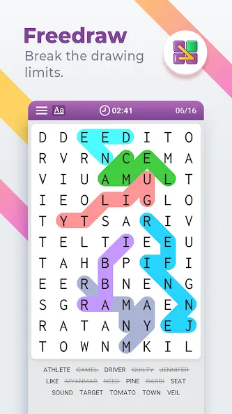 Скачать взломанную Word Search Colorful  [МОД Меню] — полная версия apk на Андроид screen 5