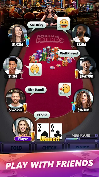 Взломанная Mega Hit Poker: Texas Holdem (Мега Хит Покер)  [МОД Unlimited Money] — последняя версия apk на Андроид screen 4