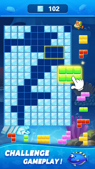 Скачать взломанную Block Ocean 1010 Puzzle Games (Блок Океан 1010 Головоломки)  [МОД Бесконечные деньги] — полная версия apk на Андроид screen 2