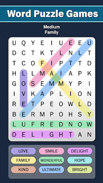 Взлом Word Search: Word Find (Ворд Срч)  [МОД Меню] — стабильная версия apk на Андроид screen 2