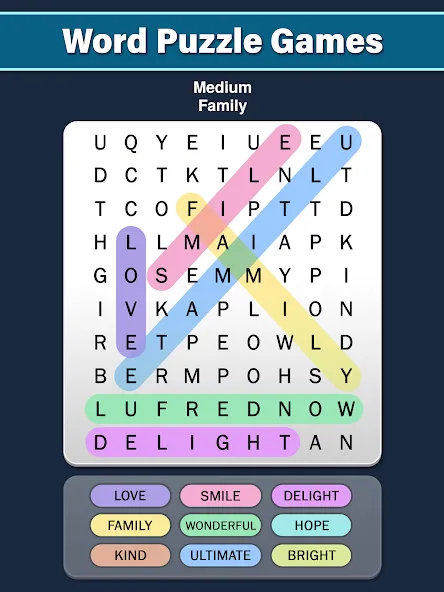 Взлом Word Search: Word Find (Ворд Срч)  [МОД Меню] — стабильная версия apk на Андроид screen 5