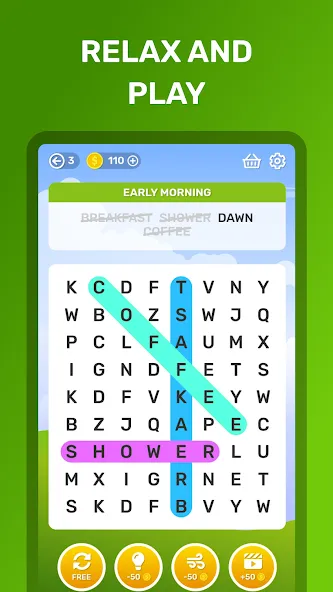 Скачать взлом Word Search Puzzle Game  [МОД Mega Pack] — стабильная версия apk на Андроид screen 5