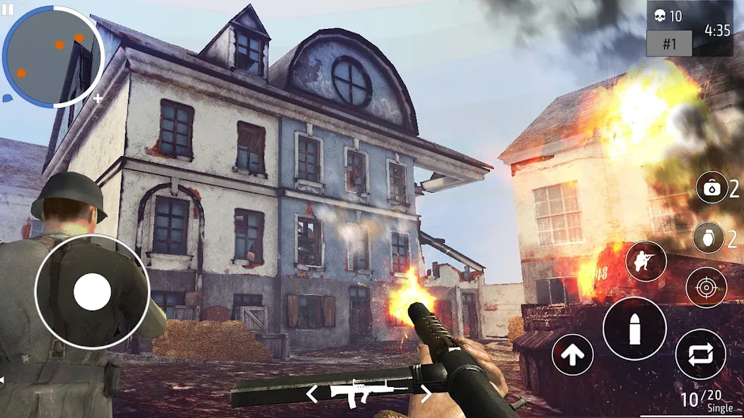 Взлом World War 2 Shooter offline (Мировая война 2 Стрелок)  [МОД Много монет] — полная версия apk на Андроид screen 1