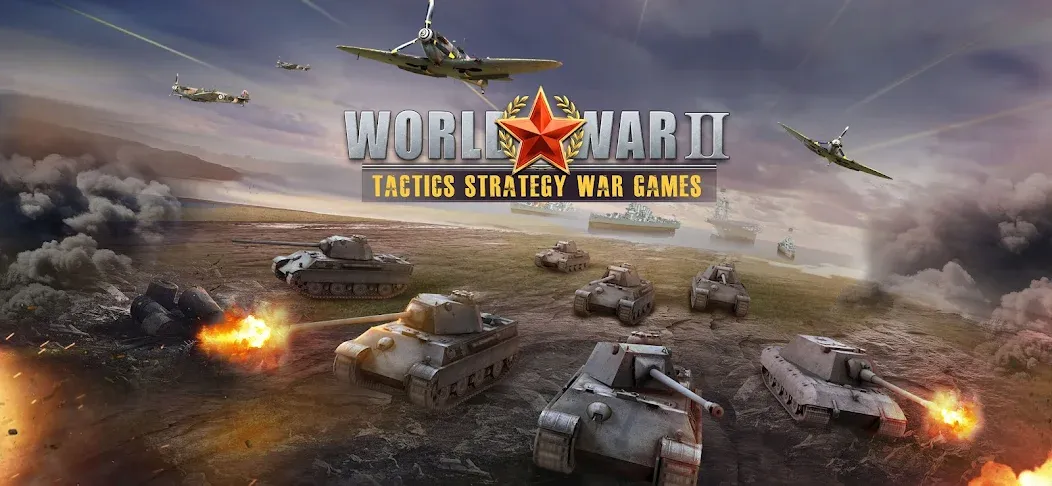 Скачать взломанную World War 2: Strategy Games (Вторая мировая война)  [МОД Mega Pack] — стабильная версия apk на Андроид screen 1