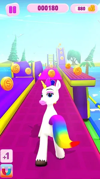 Скачать взлом Unicorn Kingdom: Running Games (Юникорн Кингдом)  [МОД Меню] — стабильная версия apk на Андроид screen 3