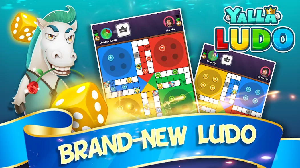 Взломанная Yalla Ludo — Ludo&Domino (Ялла Лудо)  [МОД Много денег] — полная версия apk на Андроид screen 1