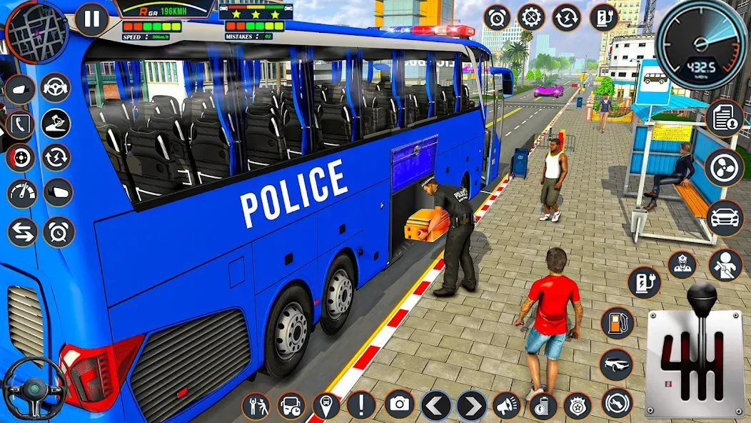 Взломанная City Bus Simulator Bus Game 3D (Полицейский автобус симулятор)  [МОД Много денег] — последняя версия apk на Андроид screen 2