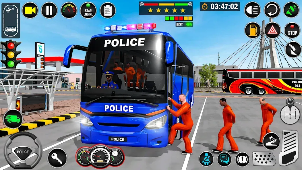 Взломанная City Bus Simulator Bus Game 3D (Полицейский автобус симулятор)  [МОД Много денег] — последняя версия apk на Андроид screen 3