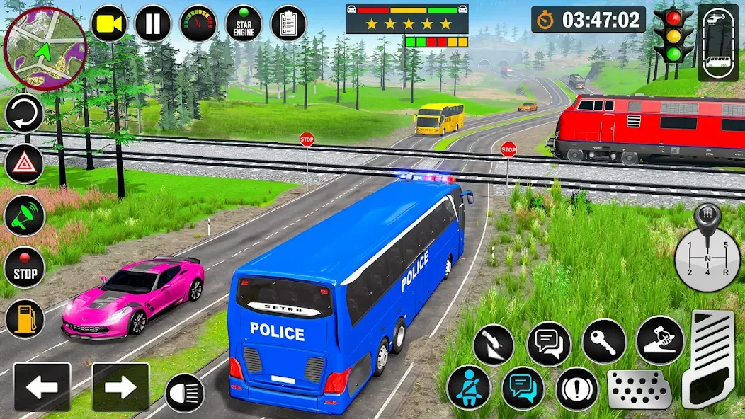 Взломанная City Bus Simulator Bus Game 3D (Полицейский автобус симулятор)  [МОД Много денег] — последняя версия apk на Андроид screen 4