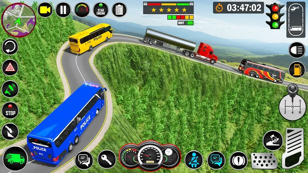 Взломанная City Bus Simulator Bus Game 3D (Полицейский автобус симулятор)  [МОД Много денег] — последняя версия apk на Андроид screen 5