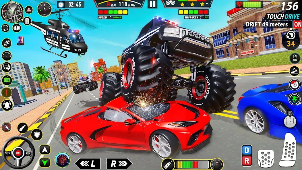 Скачать взломанную Police Monster Truck Car Games  [МОД Бесконечные деньги] — полная версия apk на Андроид screen 5