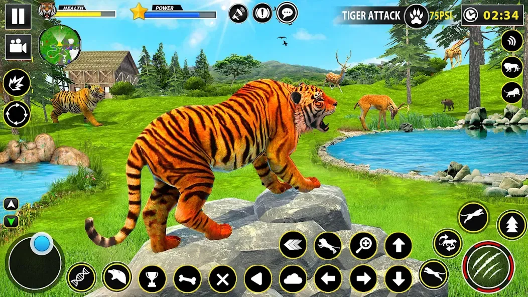 Скачать взломанную Tiger Simulator Lion games 3D (Тигровый Симулятор Игр Льва 3D)  [МОД Меню] — стабильная версия apk на Андроид screen 4