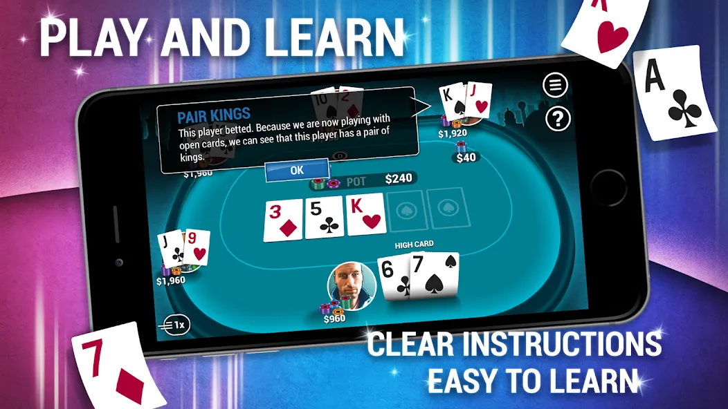 Взлом Learn How To Play Texas Poker  [МОД Много денег] — стабильная версия apk на Андроид screen 3