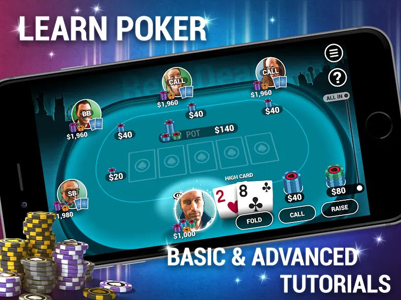 Взлом Learn How To Play Texas Poker  [МОД Много денег] — стабильная версия apk на Андроид screen 5