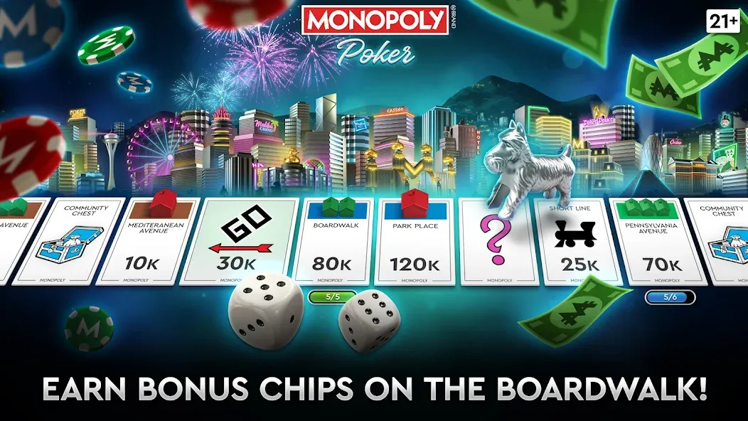 Скачать взломанную MONOPOLY Poker — Texas Holdem (МОНОПОЛИЯ Покер)  [МОД Unlimited Money] — стабильная версия apk на Андроид screen 1