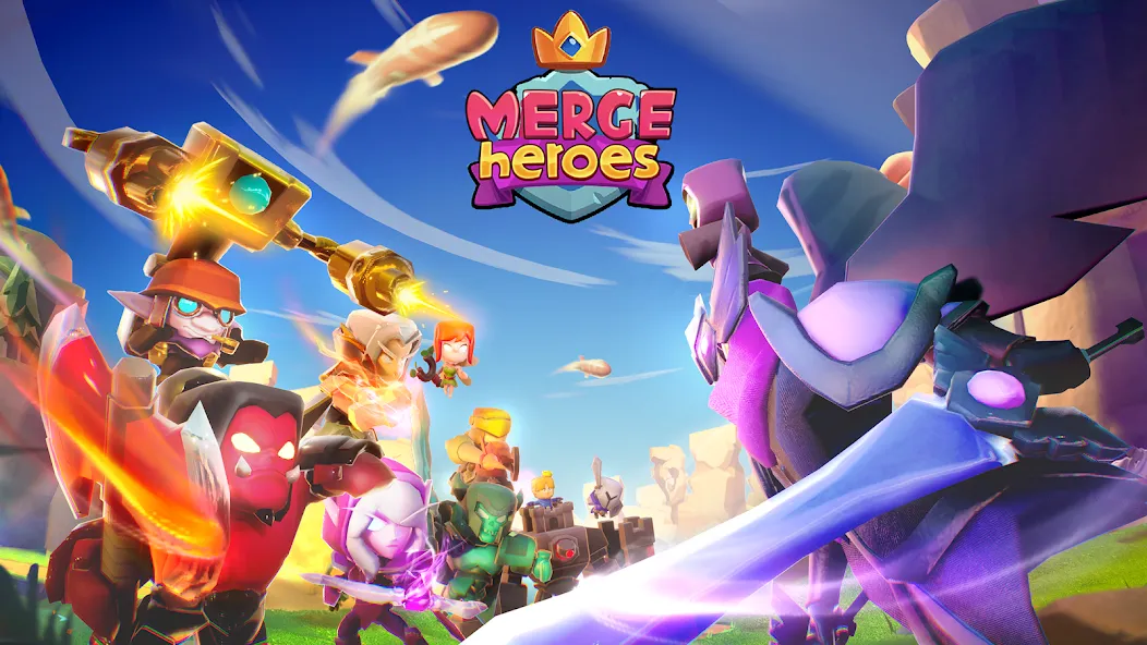 Скачать взломанную Merge Heroes: Tower Defense (Мердж Хероес)  [МОД Бесконечные деньги] — полная версия apk на Андроид screen 1