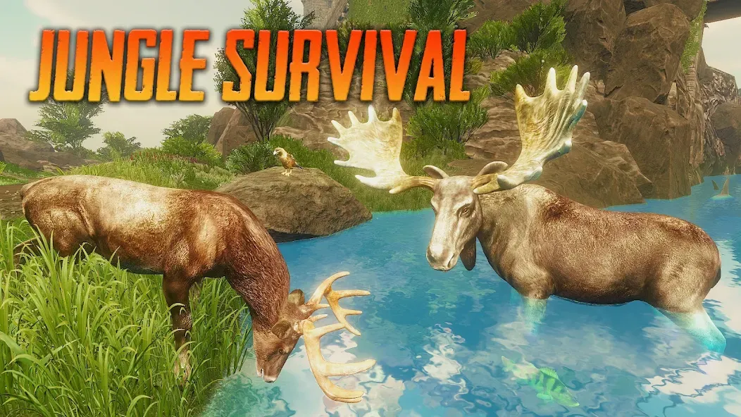 Скачать взлом The Moose — Animal Simulator (Зе Мус)  [МОД Menu] — стабильная версия apk на Андроид screen 1