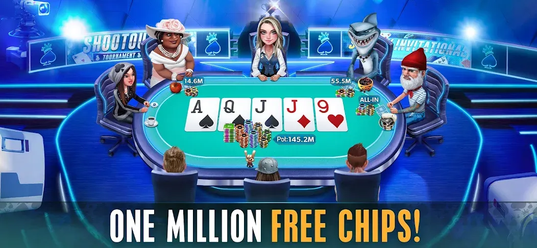 Скачать взлом HD Poker: Texas Holdem Casino (ХД Покер)  [МОД Menu] — последняя версия apk на Андроид screen 1