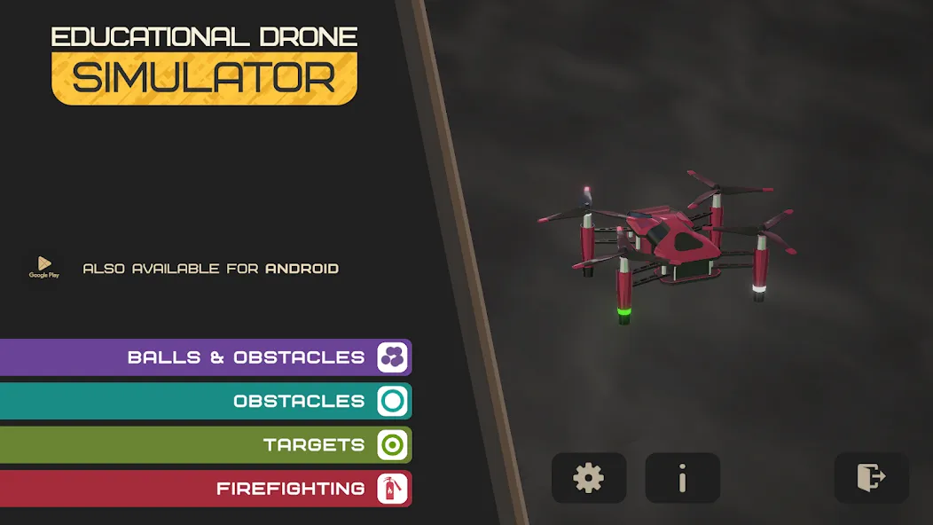 Взлом Edu Drone Simulator  [МОД Бесконечные монеты] — полная версия apk на Андроид screen 1