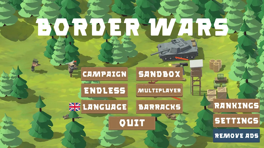 Скачать взломанную Border Wars: Army Simulator  [МОД Menu] — последняя версия apk на Андроид screen 1