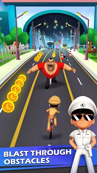 Скачать взломанную Little Singham Cycle Race (Литл Сингам Велосипедная Гонка)  [МОД Бесконечные монеты] — стабильная версия apk на Андроид screen 3