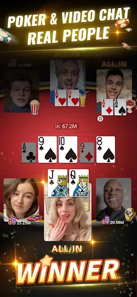 Взломанная PokerGaga: Texas Holdem Live (ПокерГага)  [МОД Unlimited Money] — стабильная версия apk на Андроид screen 1