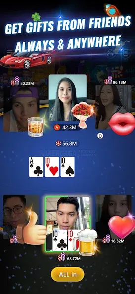 Взломанная PokerGaga: Texas Holdem Live (ПокерГага)  [МОД Unlimited Money] — стабильная версия apk на Андроид screen 2