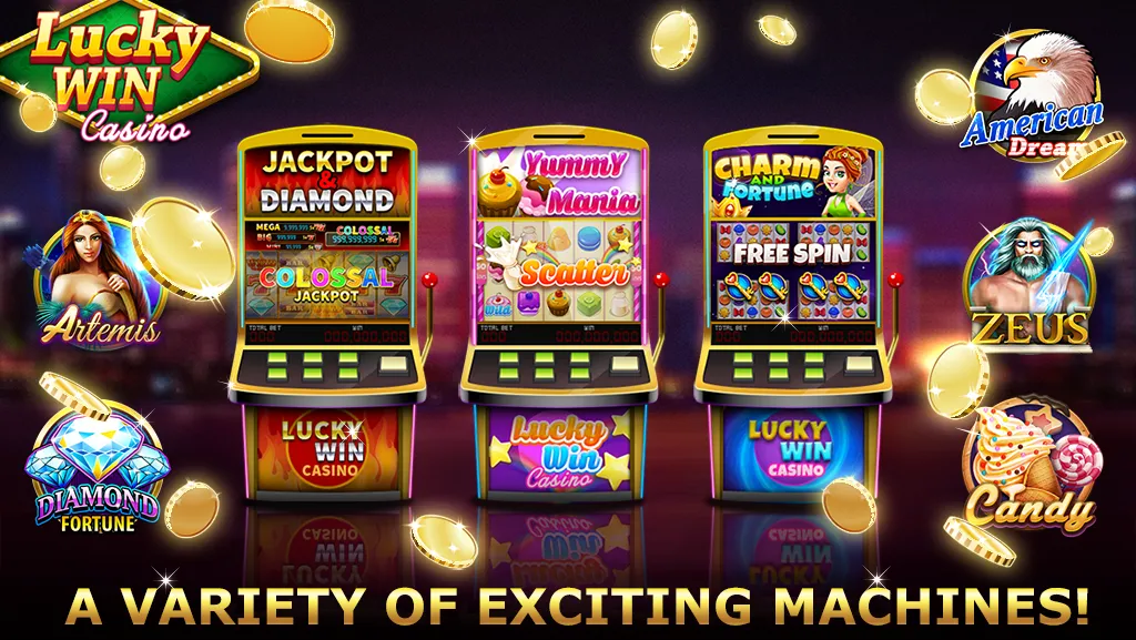 Скачать взломанную Lucky Win Casino™ SLOTS GAME (Лаки Вин казино СЛОТЫ ИГРА)  [МОД Меню] — стабильная версия apk на Андроид screen 2