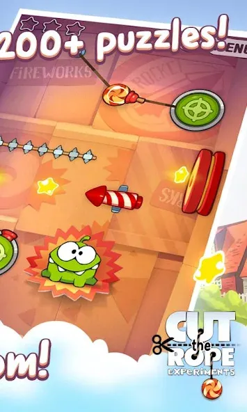 Скачать взломанную Cut the Rope: Experiments (Кат зе Роуп)  [МОД Menu] — стабильная версия apk на Андроид screen 2