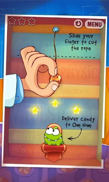 Скачать взломанную Cut the Rope: Experiments (Кат зе Роуп)  [МОД Menu] — стабильная версия apk на Андроид screen 5