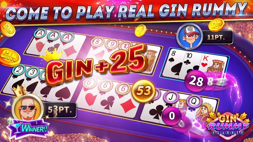 Взлом Gin Rummy Online & Offline  [МОД Unlocked] — стабильная версия apk на Андроид screen 5