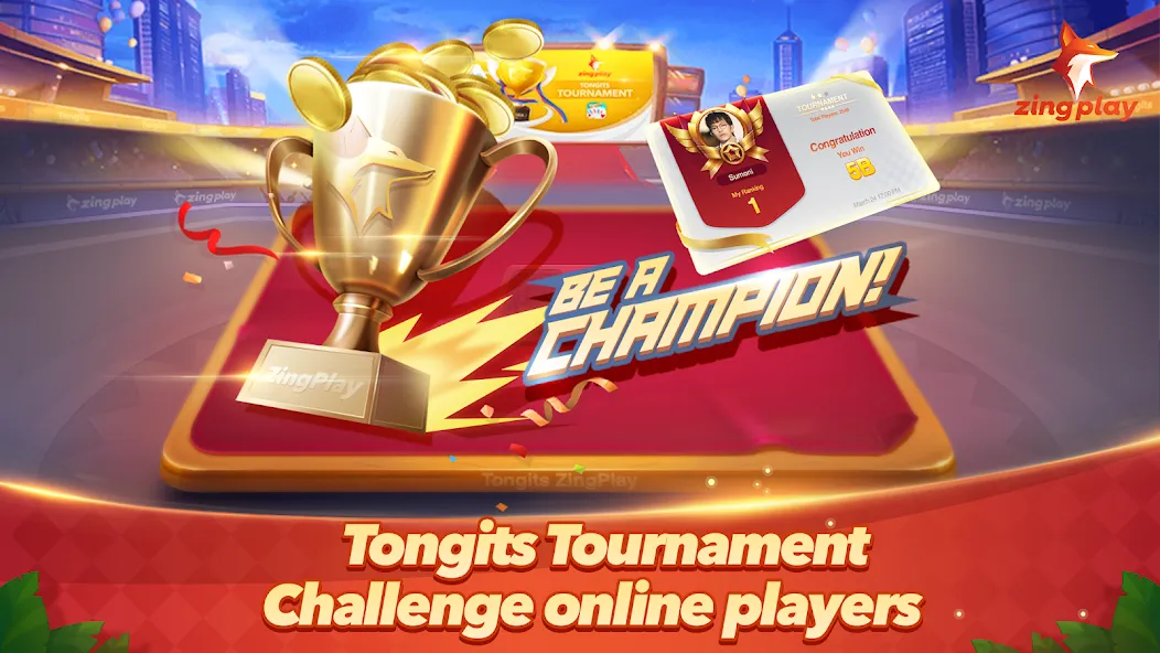 Взломанная Tongits ZingPlay-Fun Challenge (Тонгитс ЗингПлэй)  [МОД Меню] — полная версия apk на Андроид screen 1