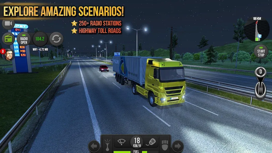 Скачать взломанную Truck Simulator : Europe  [МОД Unlocked] — стабильная версия apk на Андроид screen 2